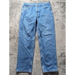 Carhartt Lined Relaxed Fit Jeans Men's Size 38x32 Medium Wash